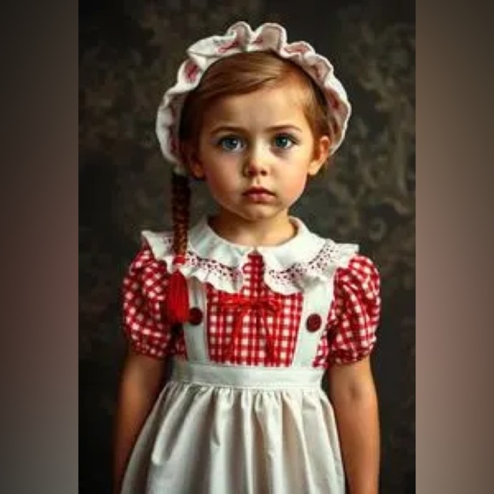 Vintage 80’s Gingham Pinafore Overlay Dress by Cotton Candy |Size 3T - Picture 7 of 7
